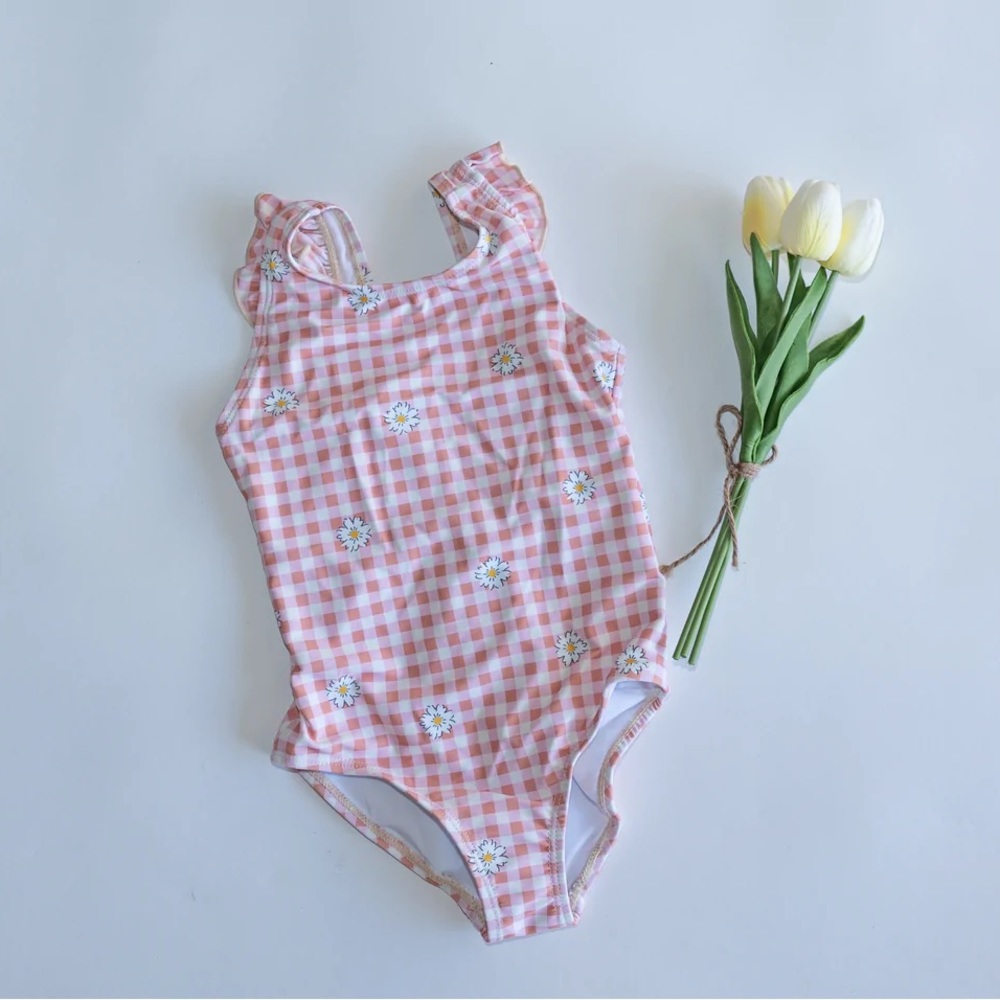 Boutique pink baby swimsuit